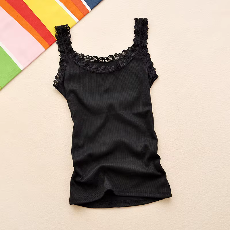 T-shirt en dentelle multicolore pour femme