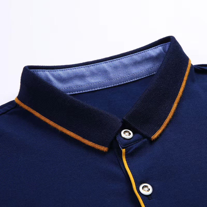 Liseaven-Polo rayé à manches longues pour homme