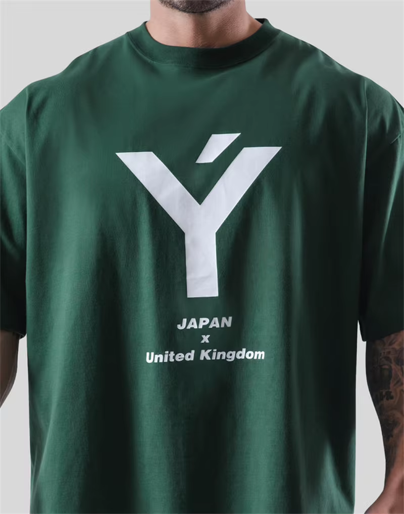 Green dean-T-Shirt à Manches Courtes et Col Rond pour Homme