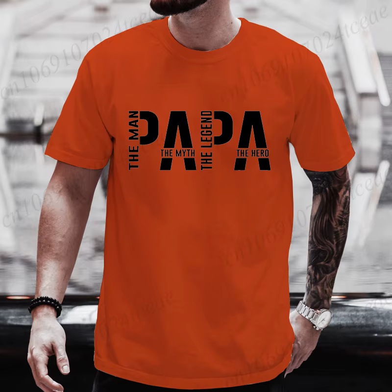 Papa l'homme le mythe la légende T-shirt drôle pour hommes vêtements