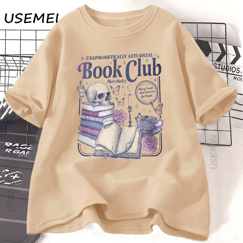 Anti livre Social Club T-Shirt casual lecteur d'amour