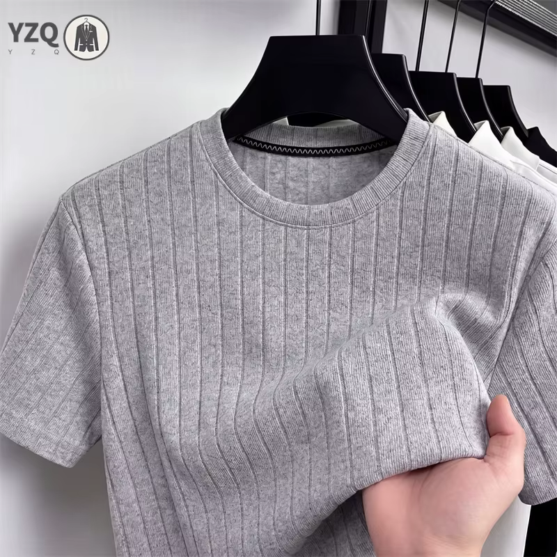 Polo côtelé basique pour homme à col