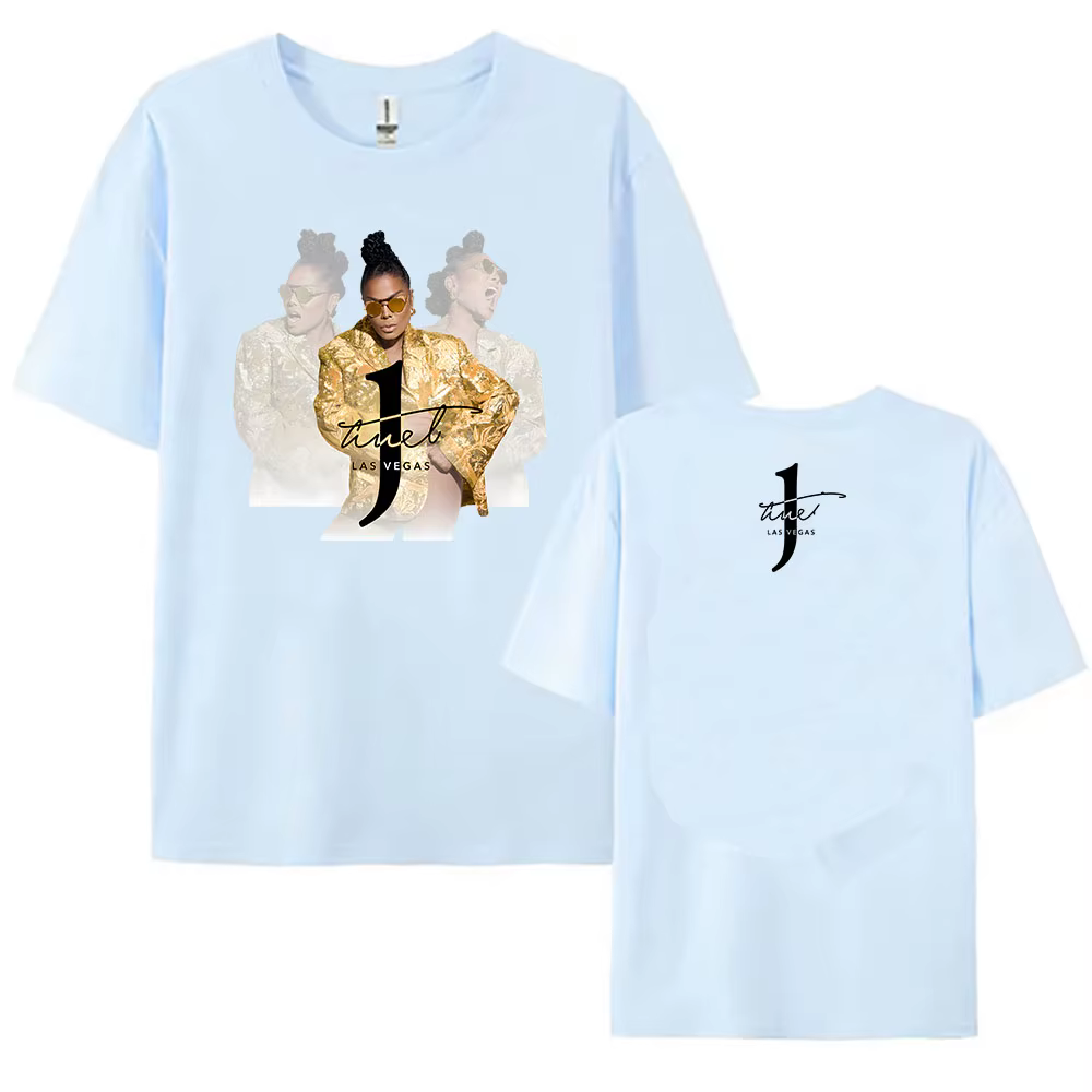 Las Vegas Tour 2025 Janet Jackson T-shirt coton été col rond femme t-shirts de haute qualité décontracté Grunge