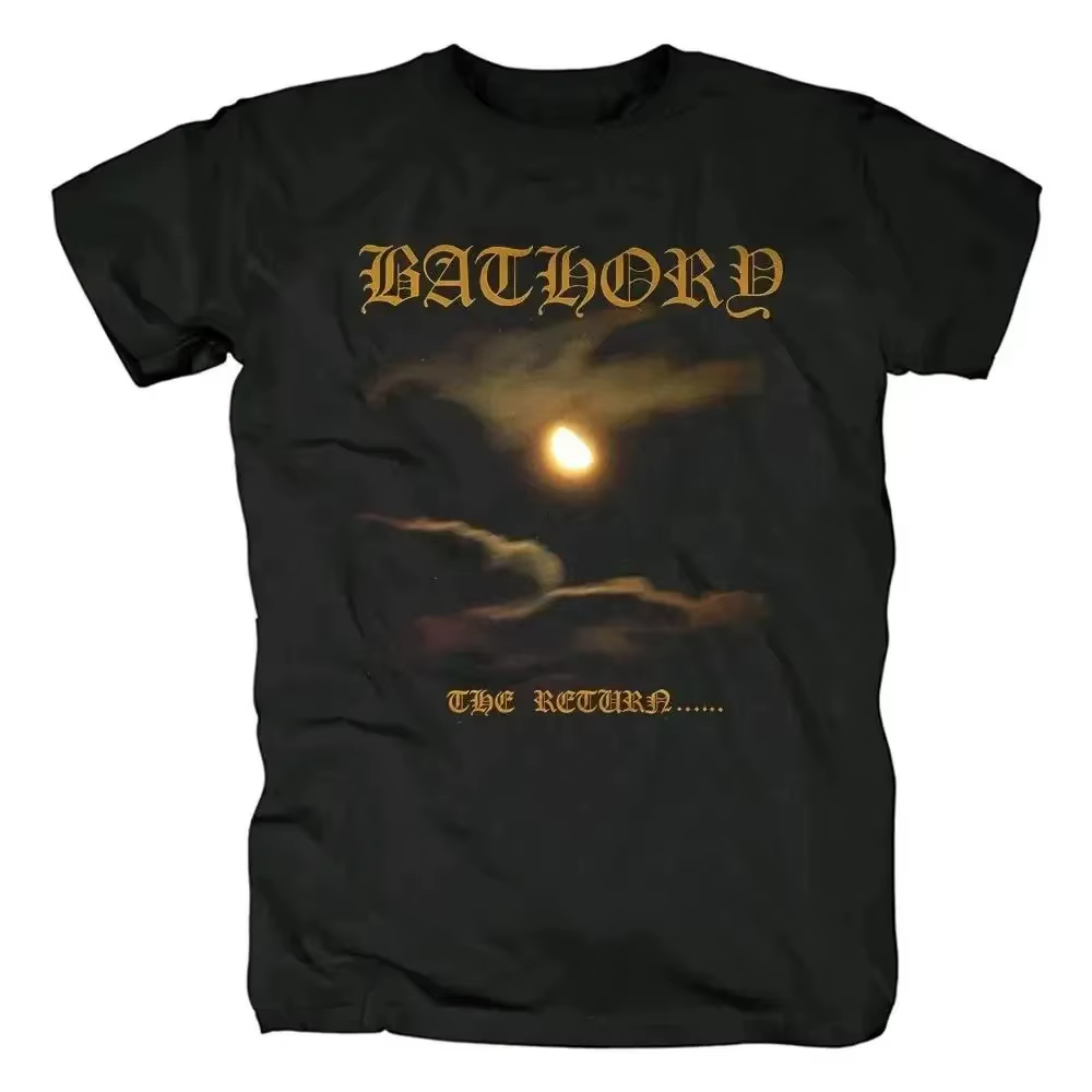 Bathory – T-shirt en coton noir pour hommes et femmes, 100% coton, de qualité, Hip-Hop, décontracté, Street Rock, Harajuku, classique, à manches courtes