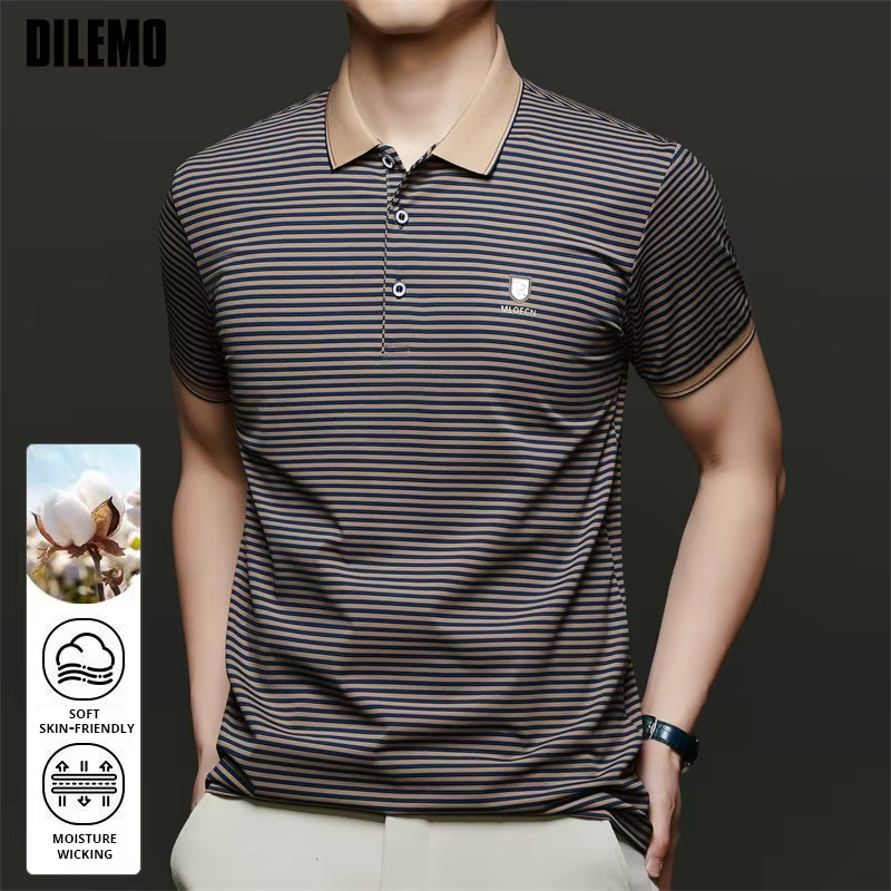 Top Grade été marque Designer polos pour hommes été dépouillé coupe ajustée à manches courtes décontracté hauts mode