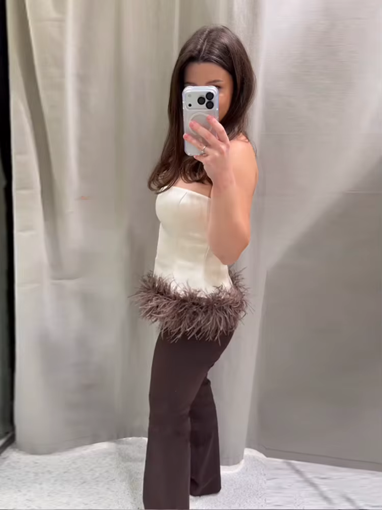 Sexy gland haut à licou femmes mode sans manches dos nu Camisole solide Long gilet femme 2025 hiver printemps Chic