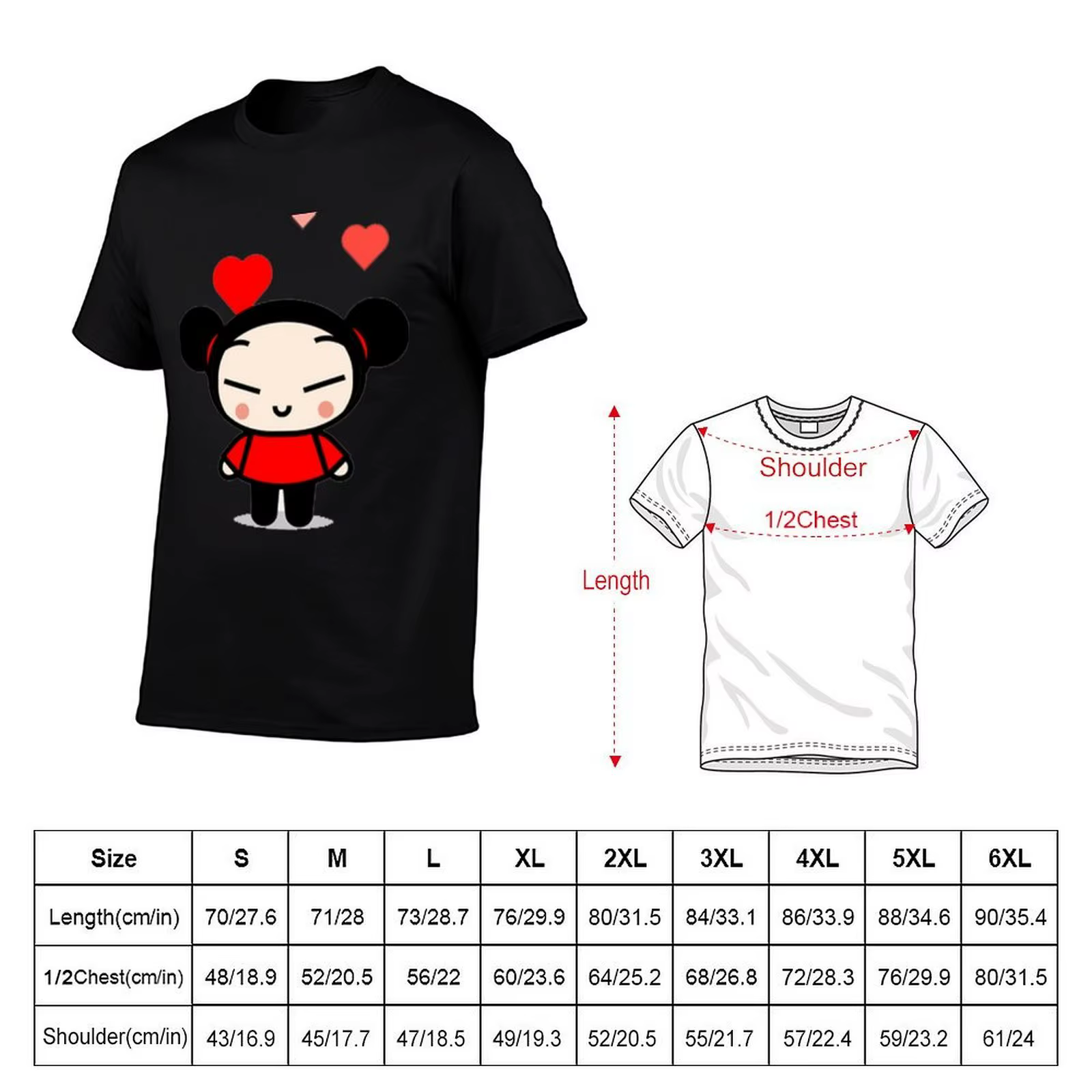 Pucca T-Shirt t-shirt essentiel imprimé pour homme, t-shirt personnalisé