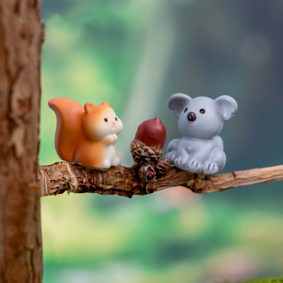 17 types de figurines décoratives d'animaux mignons
