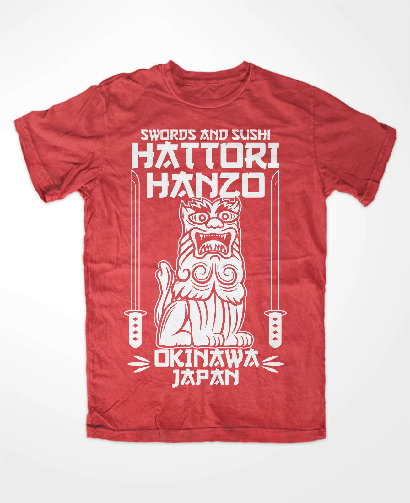 Hattori Hanzo Épées ROUGE et Sushi, Kill Bill, Okinawa Japon,tarantino T-Shirt