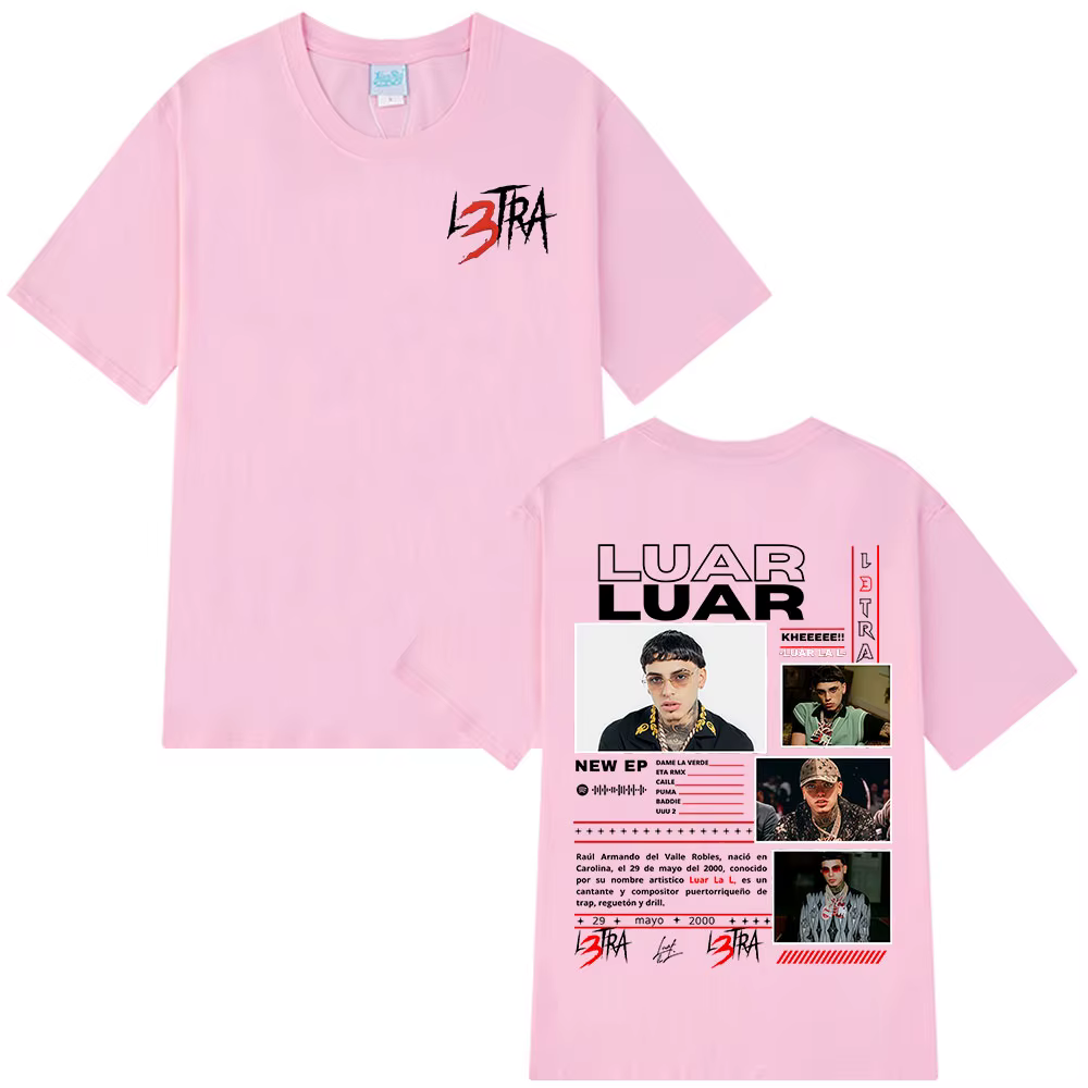 Rappeur Lune La L 2025 Album L3TRA T-shirts hommes femmes Hip Hop mode manches courtes