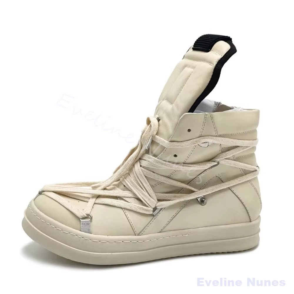 Chaussures montantes à plateforme rehaussantes pour hommes