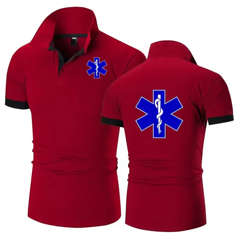 EMT Paramedic Services médicaux d'urgence polo hommes t-shirt style décontracté de haute qualité correspondant couleur coton homme revers petit haut