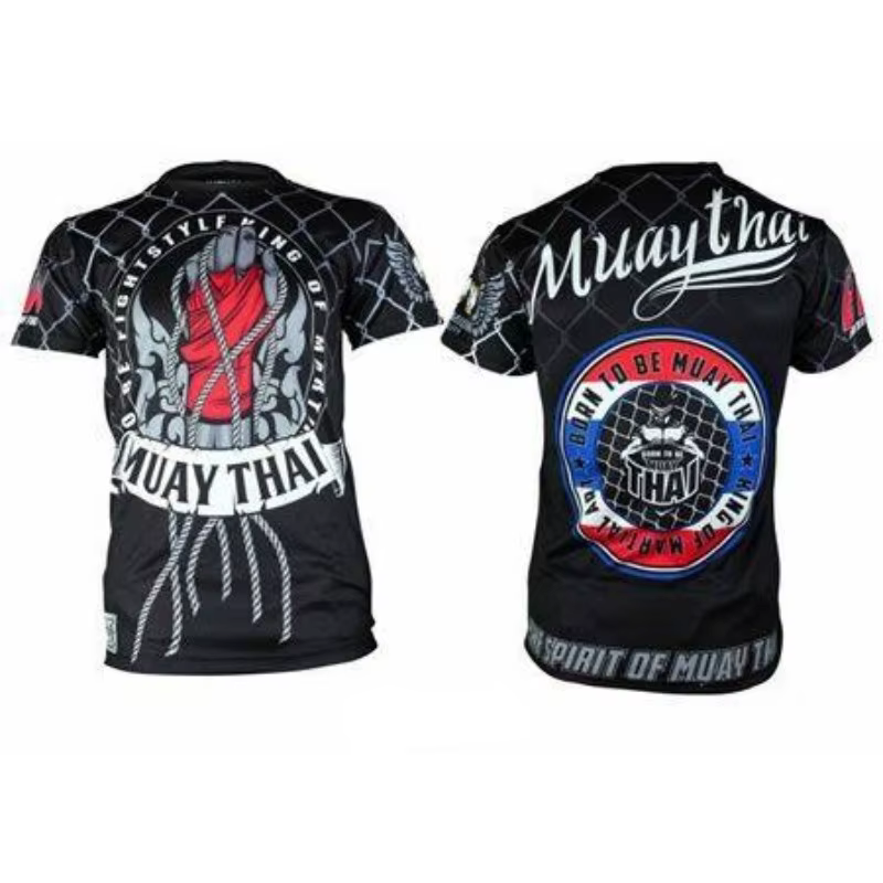 T-shirt Homme Imprimé 3D Muay Thai Été 2026 pour Sports de Plein Air