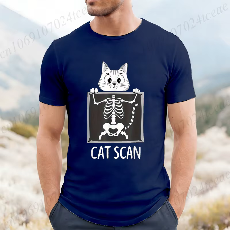 T-shirt graphique Cat Scan pour hommes et femmes