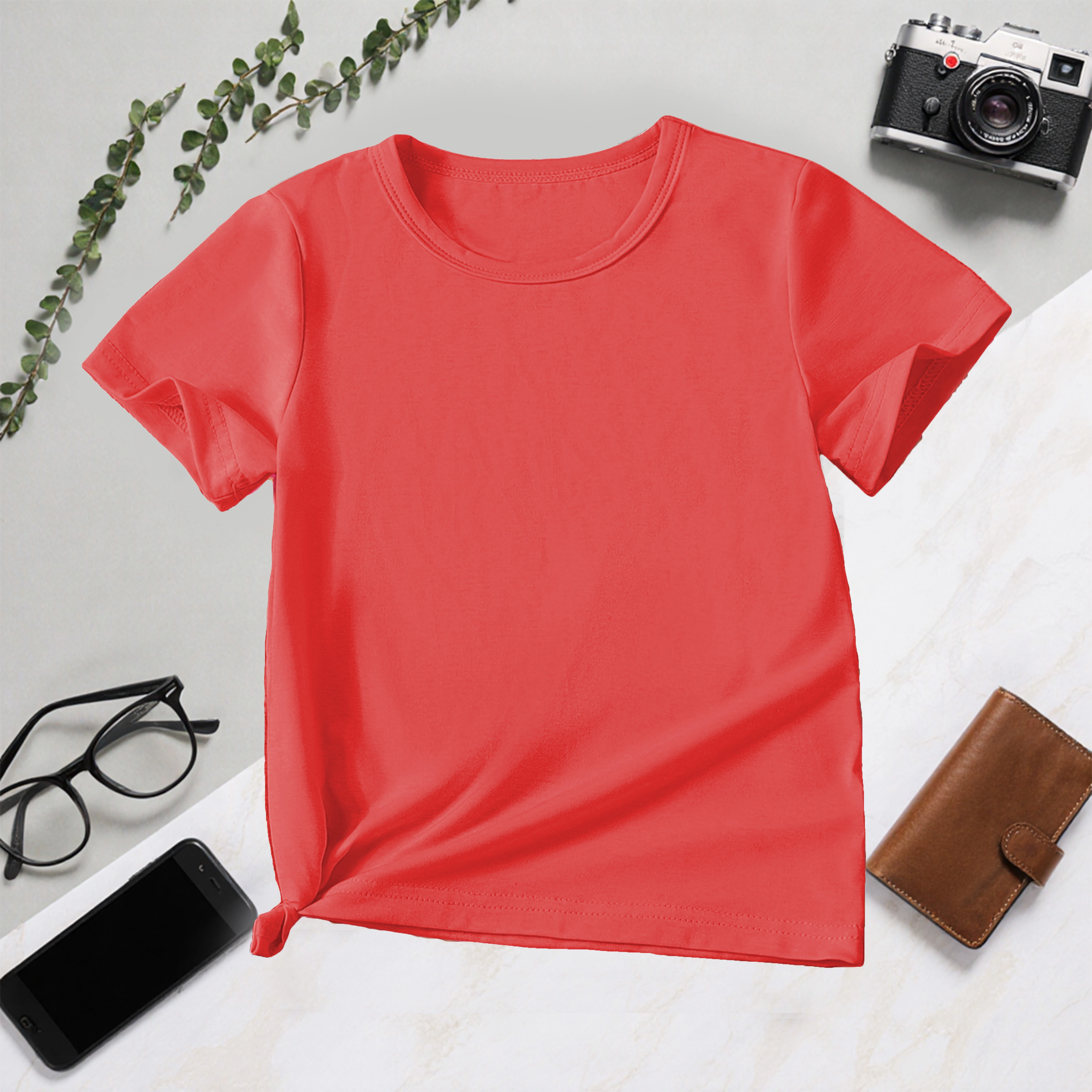 T-shirt décontracté à manches courtes pour femme 2026 – Motif tulipe créatif et amusant