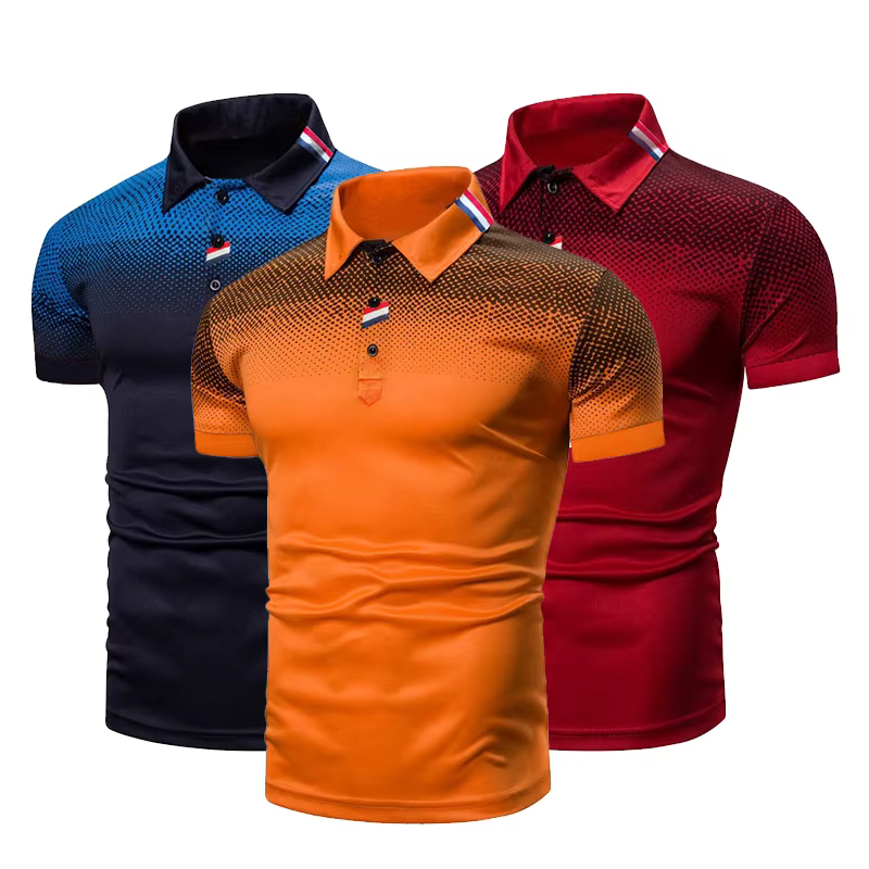 Été hommes Polo chemise mince décontracté chemises d'affaires à manches courtes luxe