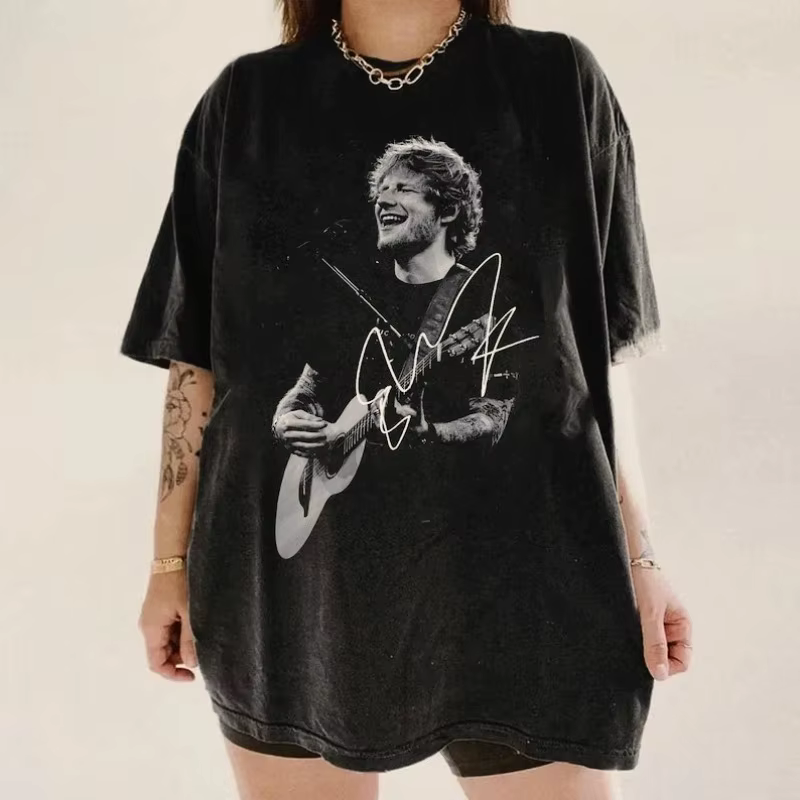T-shirt imprimé graphique rétro des années 90 Hot Ed Sheeran, mode streetwear gothique pour femmes et hommes, haut oversize en coton, nouveau tee-shirt d'été