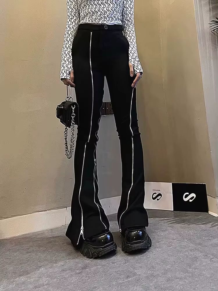 Jean évasé noir Slim pour femmes
