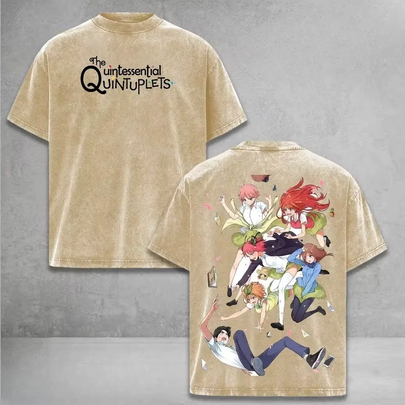 T-shirt imprimé The Quintessential Quintuplets Miku Yotsuba pour hommes et femmes