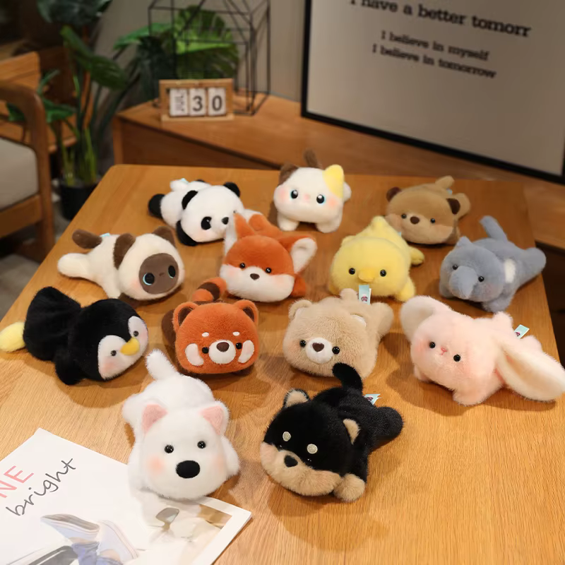 Mignon Panda ours éléphant loutre pingouin poulet chat chien jouets en peluche animaux