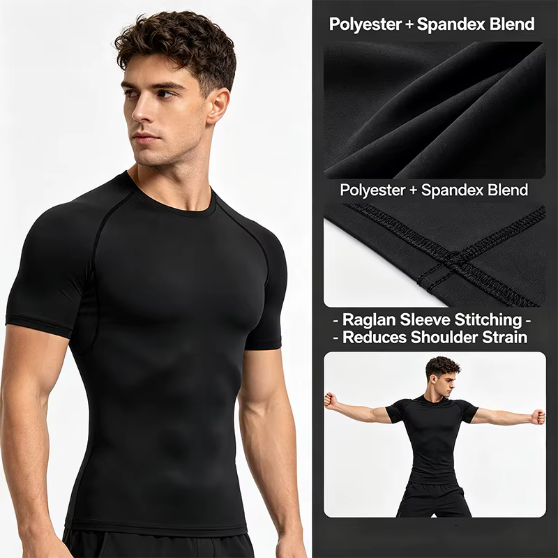 T-shirt de sport moulant pour homme