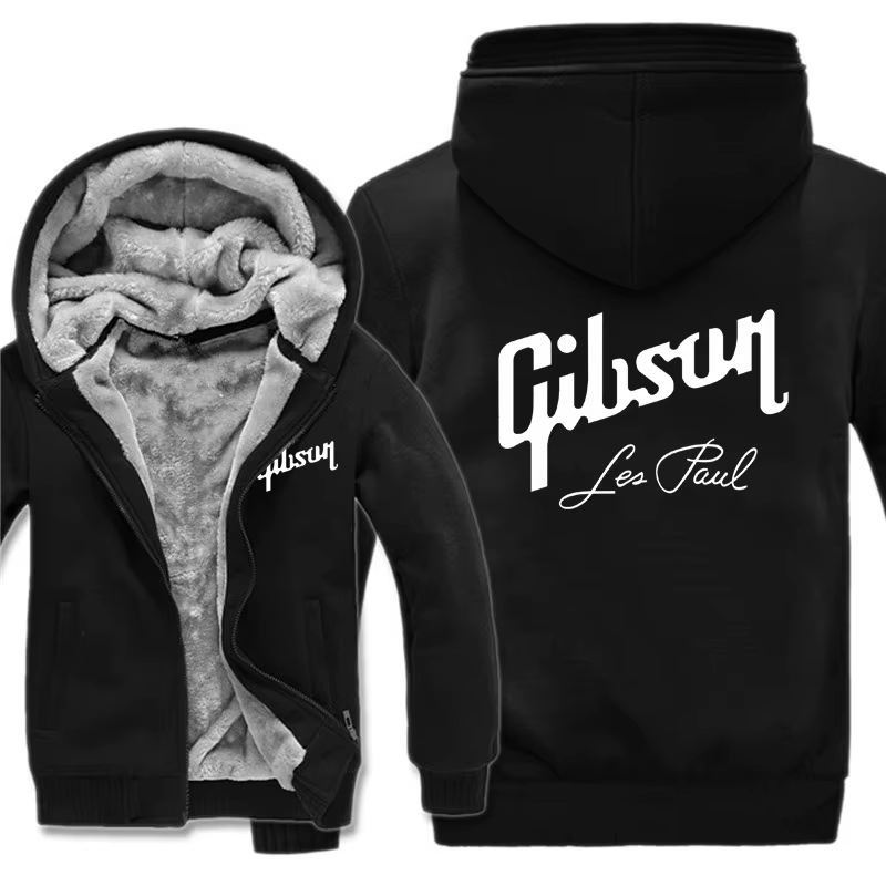 Gibson Les Paul sweat à capuche pour homme manteau hiver chaud polaire guitare