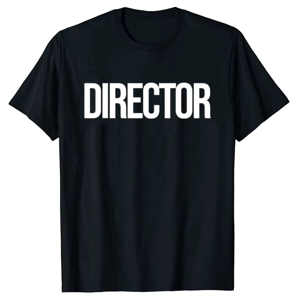 Drôle Vintage directeur cinquier équipage de Film graphique T-shirt hommes femmes Hip Hop surdimensionné