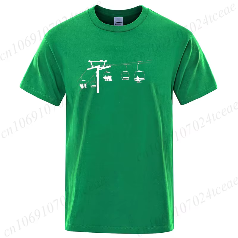 Nouveau Ski ascenseur T-Shirt hommes dames unisexe Ski cadeau Sports extrêmes t-shirts ski décontracté fierté