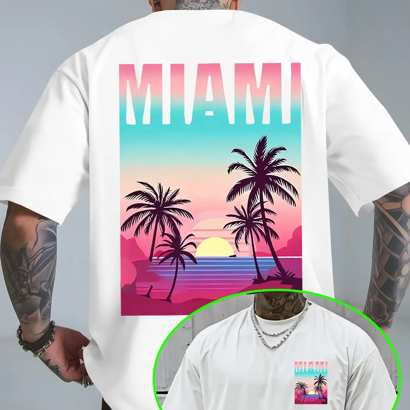 T-shirt pour homme en coton 100% pur respirant