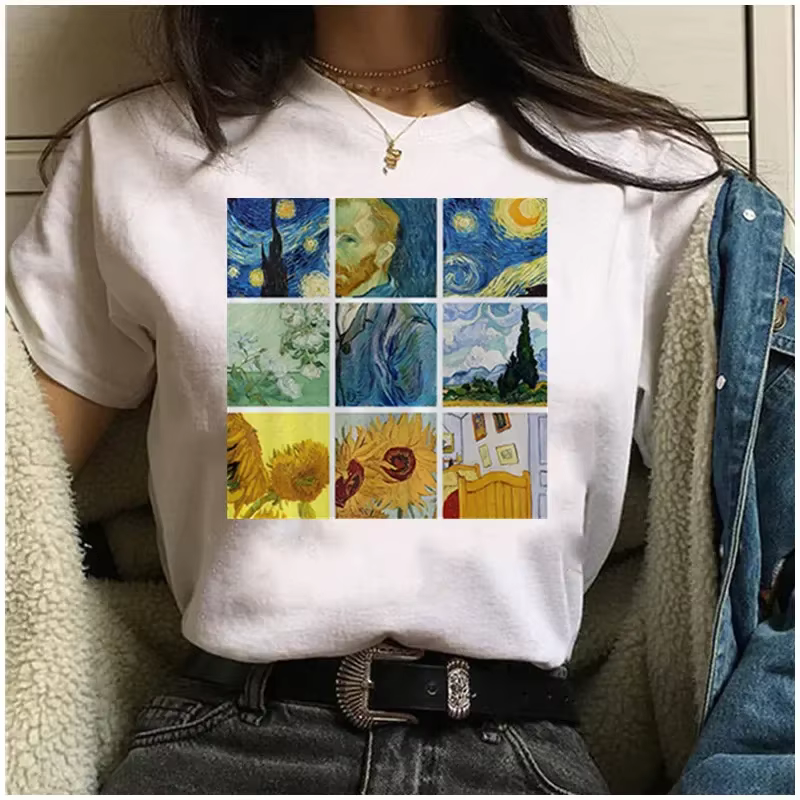 Offre spéciale T-Shirt femmes Van gogh imprimé femme