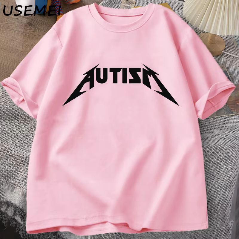 Mm tism-T-shirt humoristique en coton unisexe pour homme et femme
