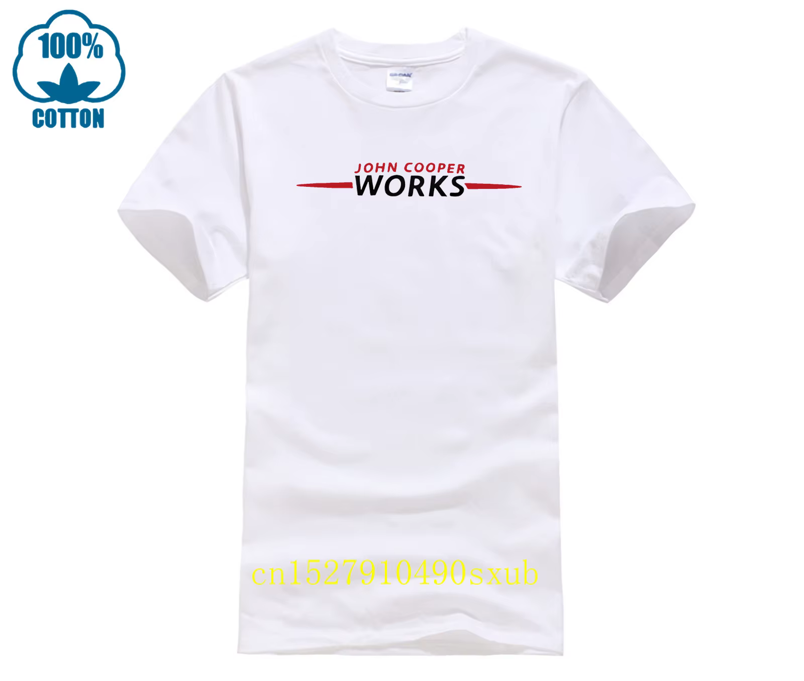 Polo John Cooper Work Mini JCW Logo blanc et gris