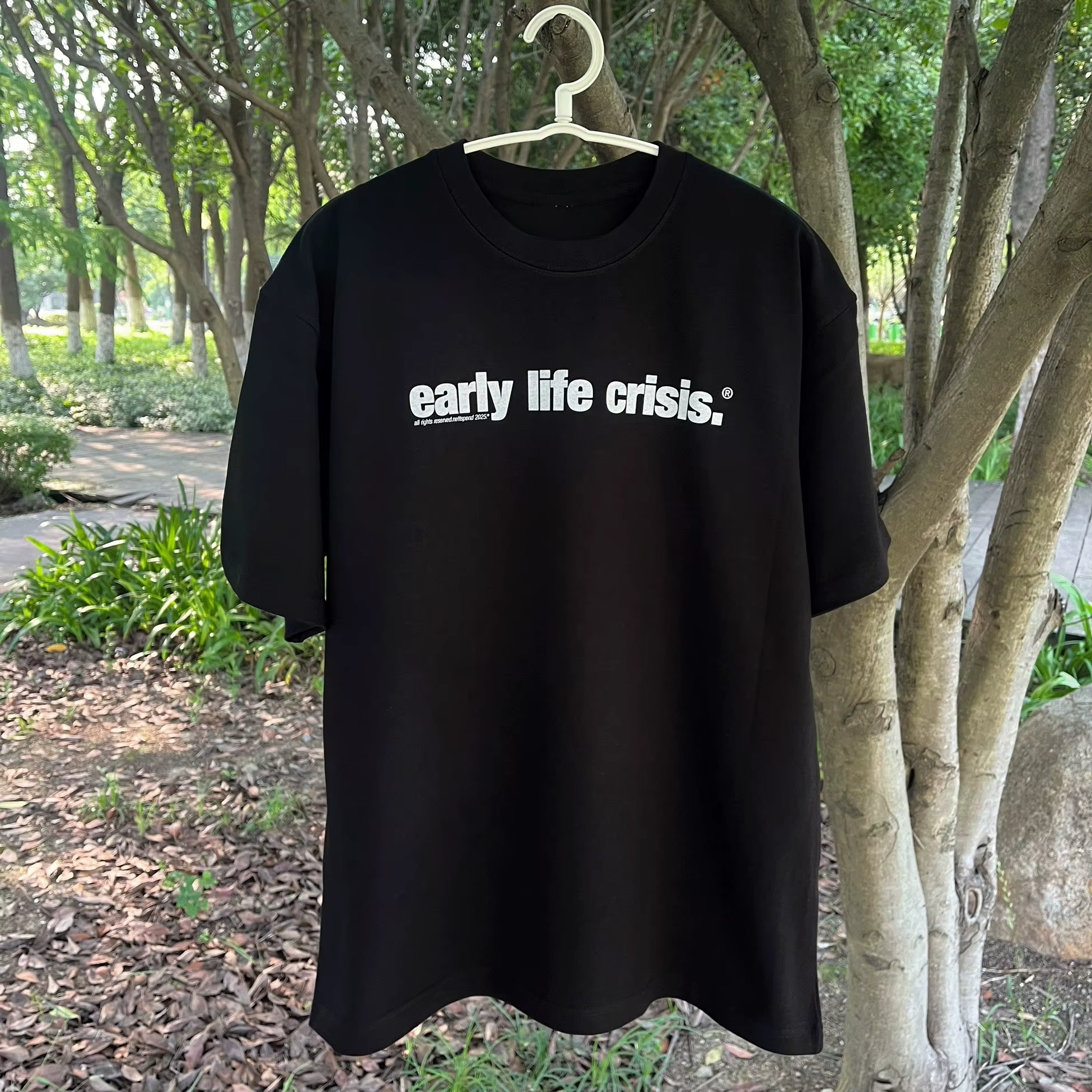 T-shirt graphique Nettspend Early Life Crisis 2025 pour hommes et femmes