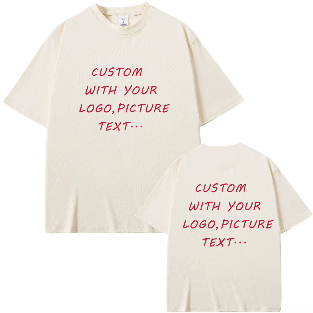 T-Shirt Personnalisé en Pur Coton pour Homme et Femme