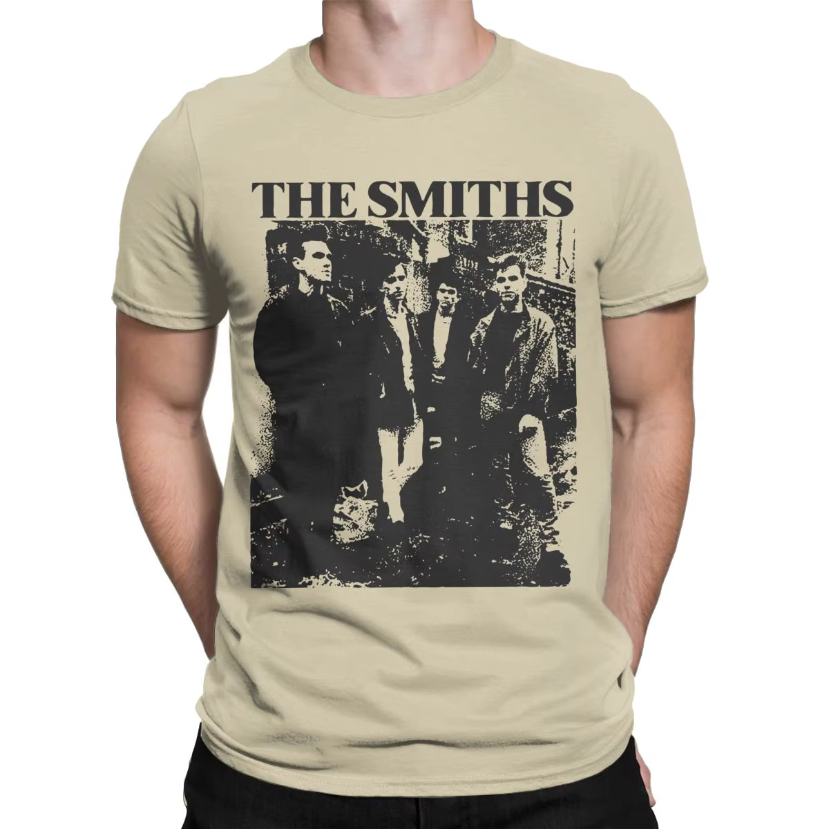 The Smiths Vintage crayon dessin Style T-Shirt pour hommes musique décontracté pur coton