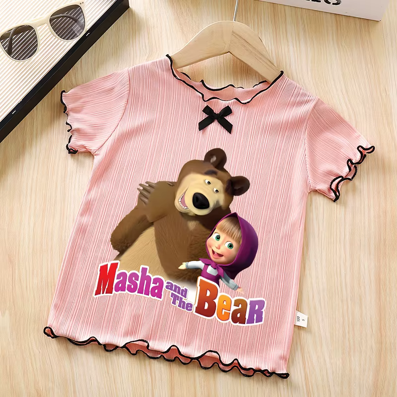 T-shirts à manches courtes pour enfants Mashas and The Bears