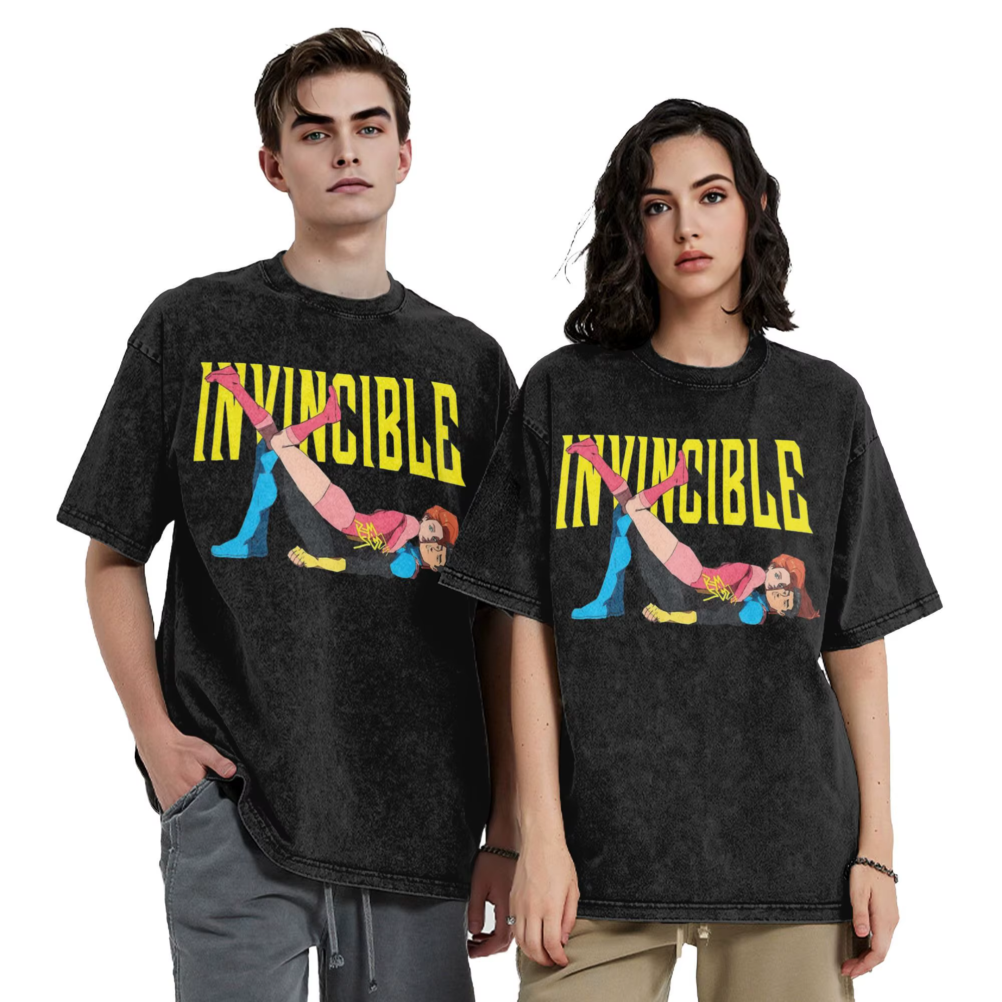 Super-héros Invincible Manga T-shirt Harajuku rue mode