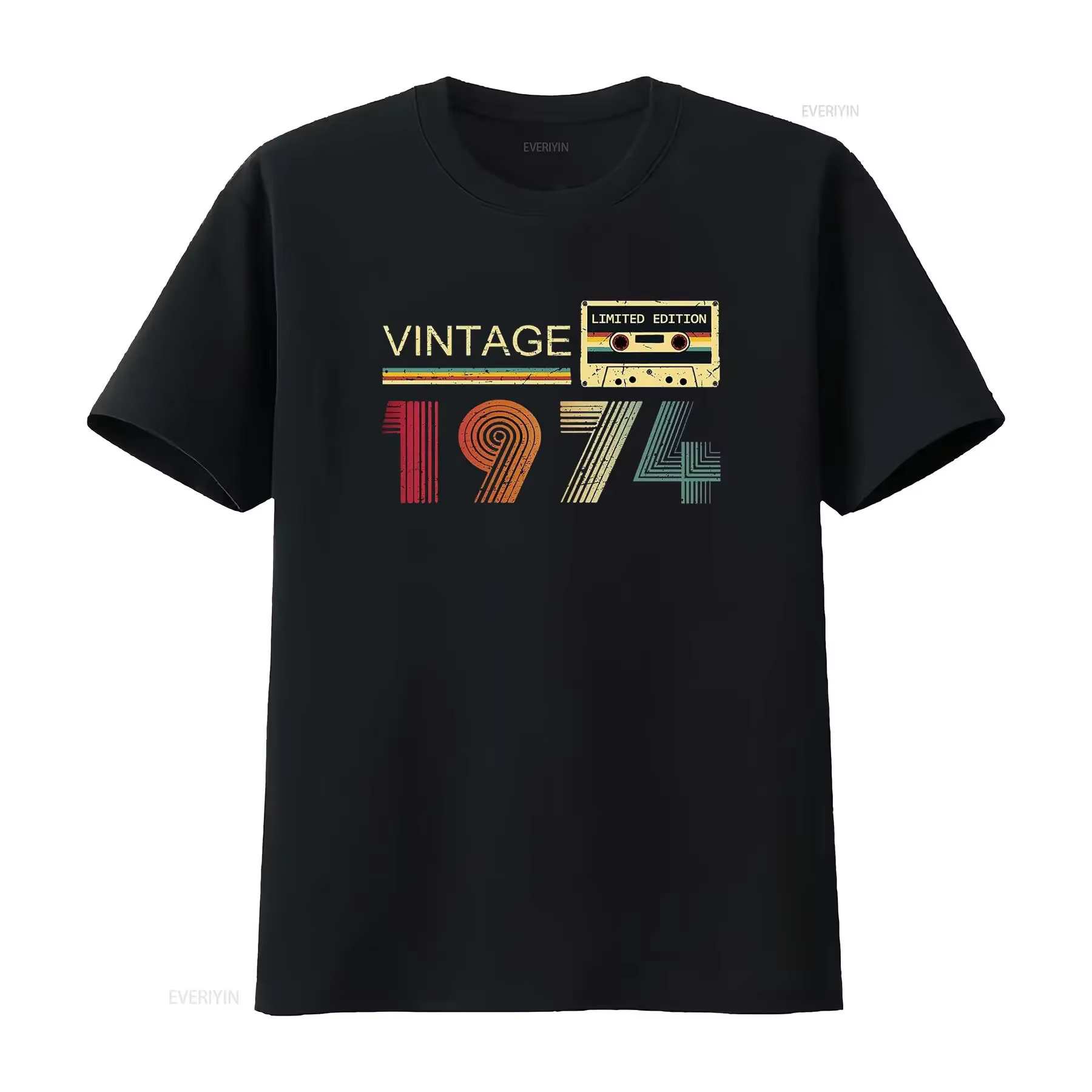 Vintage 1974 t-shirt pour hommes 50e anniversaire papa fête des pères mari ami