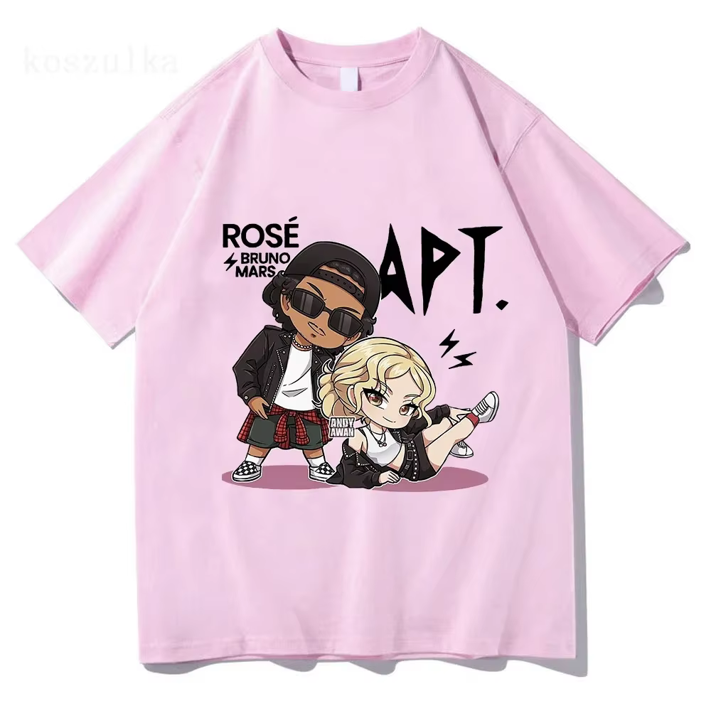 ROSE Bruno Mars APT T-Shirt mode hommes/femmes Harajuku graphique