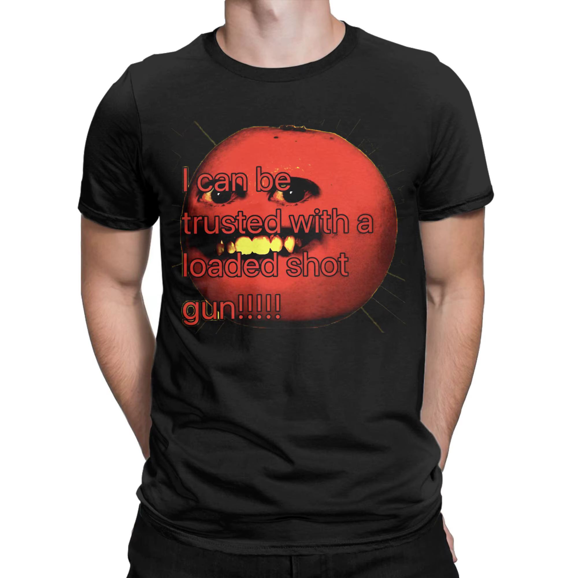Drôle ennuyeux Orange Jersey T-Shirt pour hommes nouveauté pur coton t-shirts col rond à manches courtes
