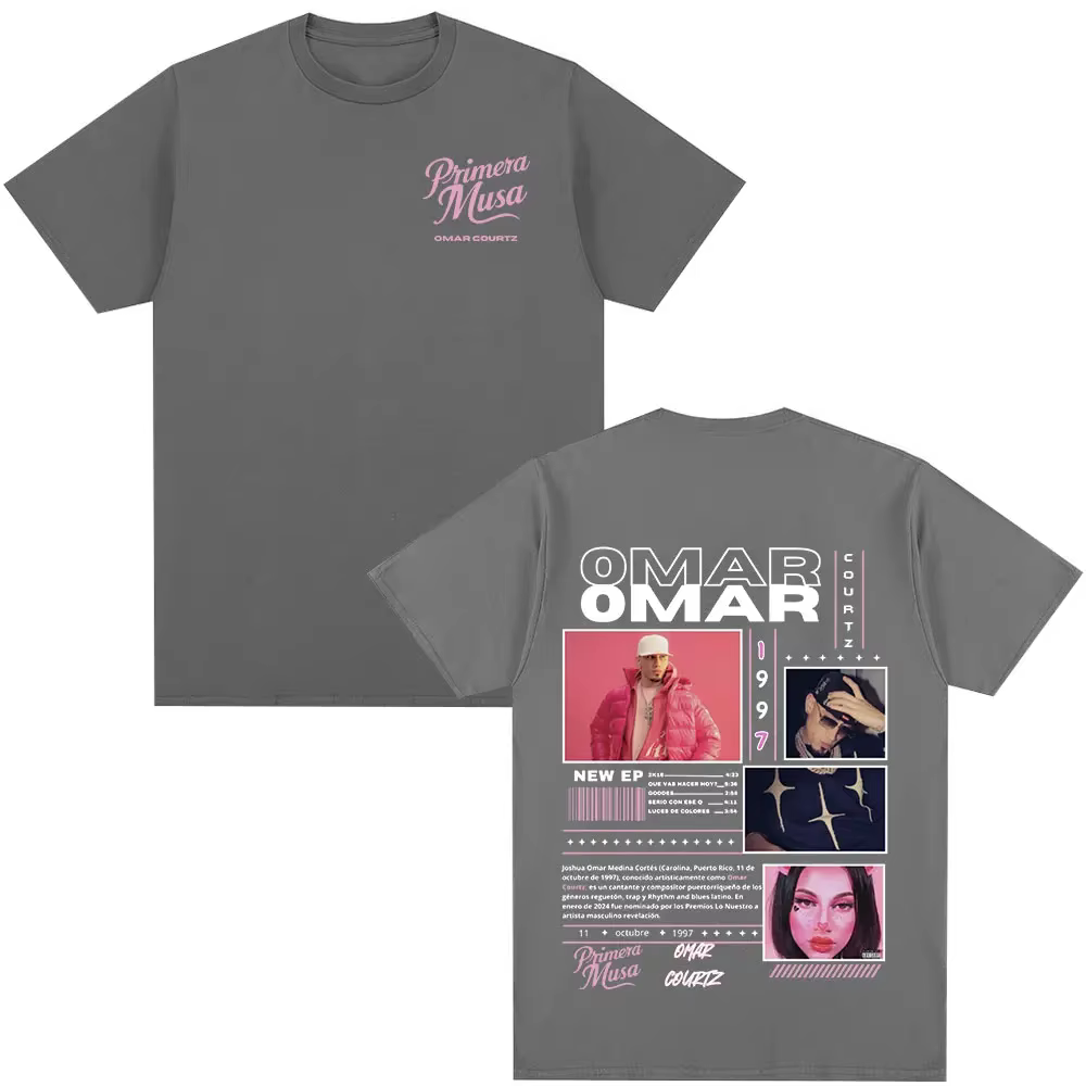 Omar Courtz Primera Musa Album Tour Merch T-shirt Hommes Femmes Vêtements Hip Hop Mode