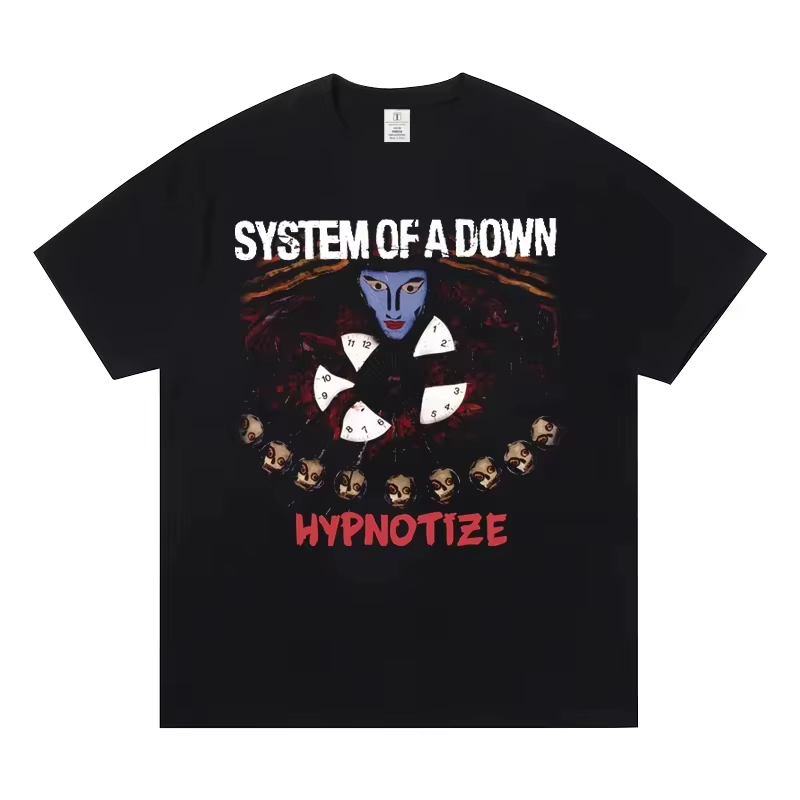 T-shirt du groupe System of A Down 2026 en coton doux pour l'été
