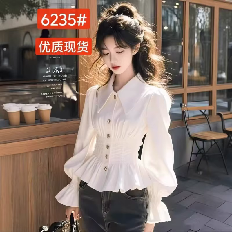 Chemise à manches longues pour femme