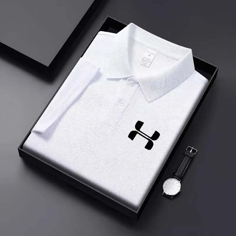 Nouveau Polo Homme Couleur Unie 2026 – T-shirt Boutonné à Manches Courtes