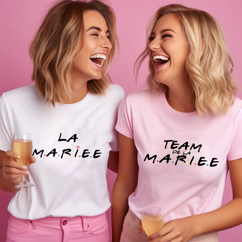 T-shirt pour Enterrement de Vie de Jeune Fille Français