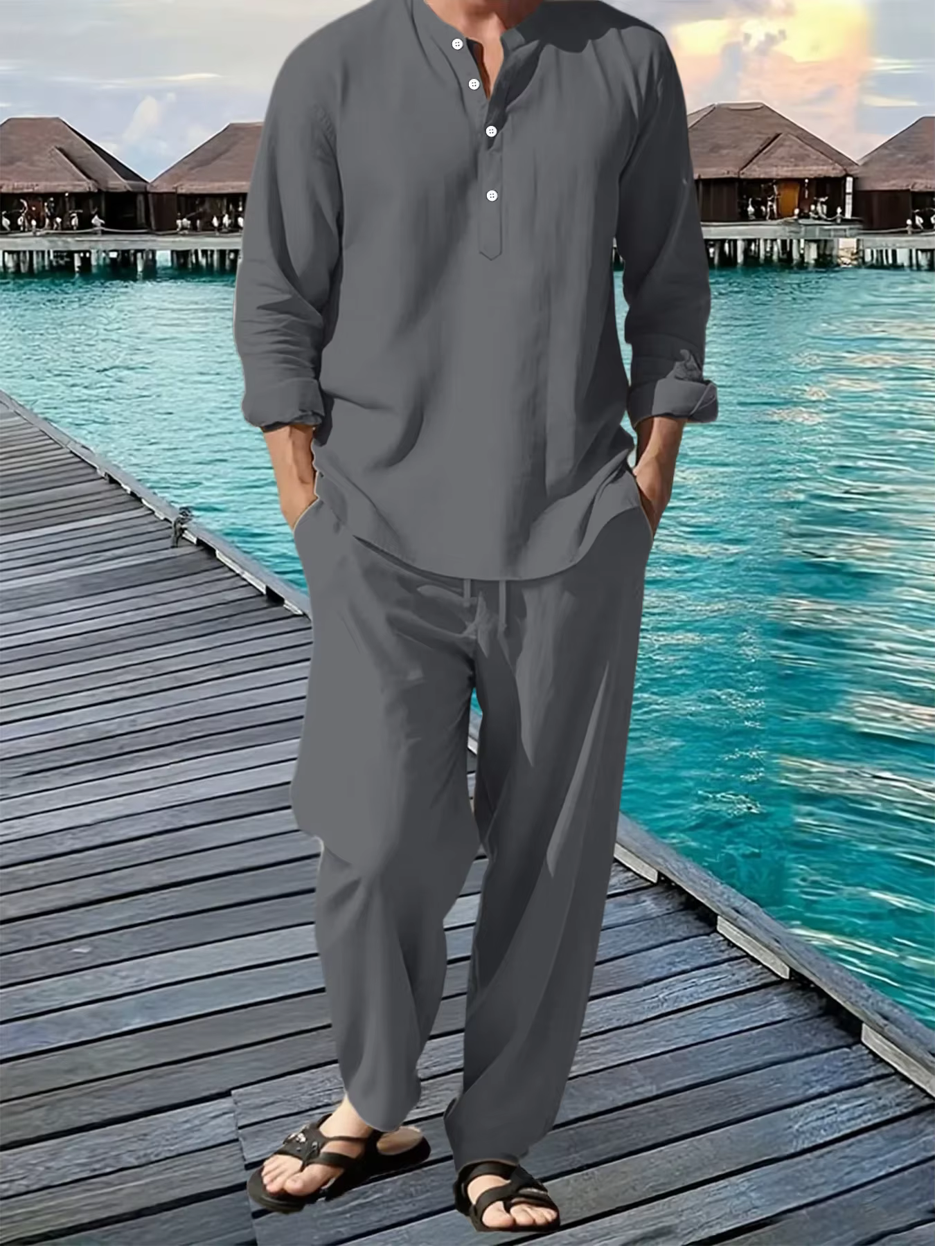 Costume chemise et pantalon pour hommes