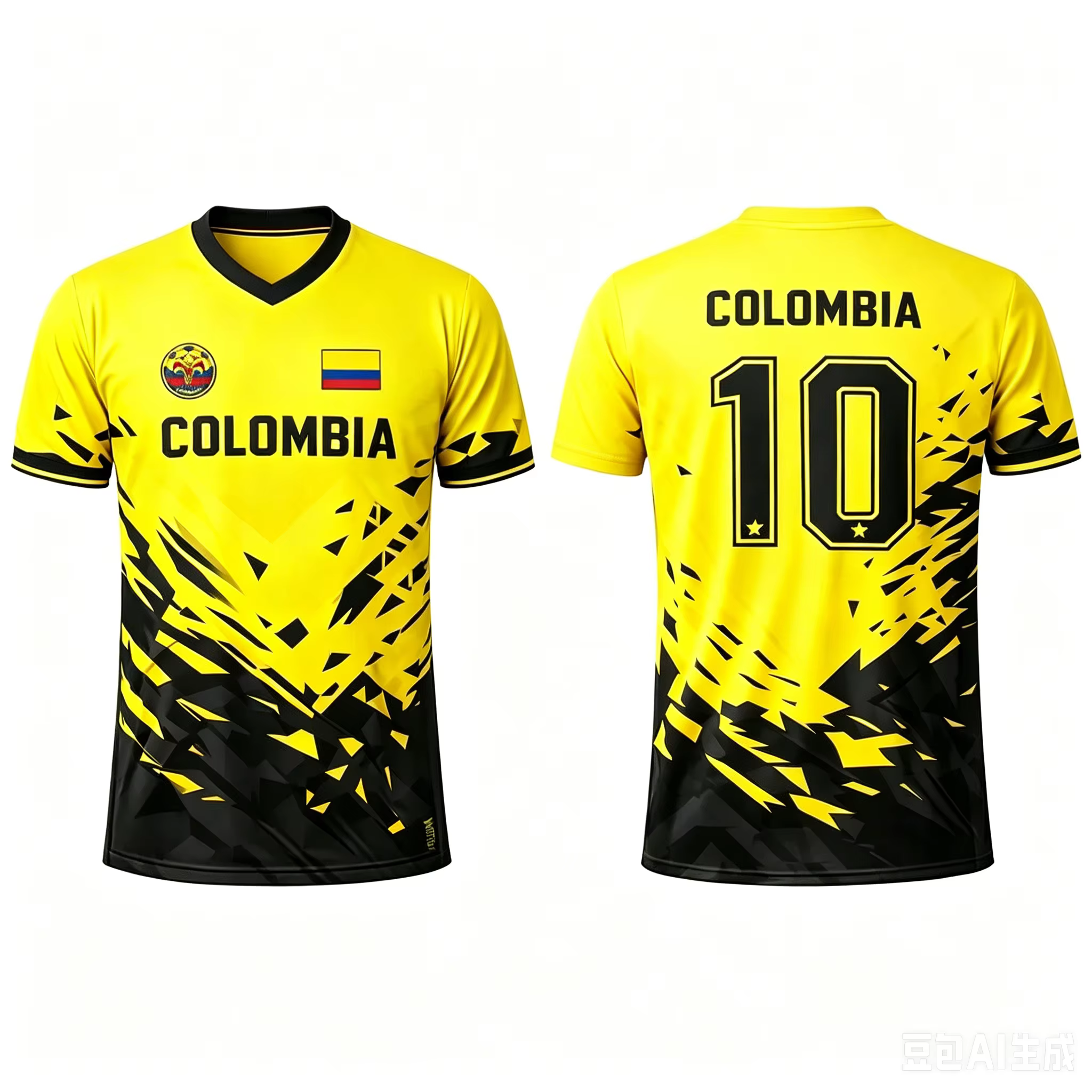 Maillot de football imprimé en 3D avec drapeau colombien pour l'été, respirant, séchage rapide, style familial pour enfants et adultes, entraînement sportif en plein air