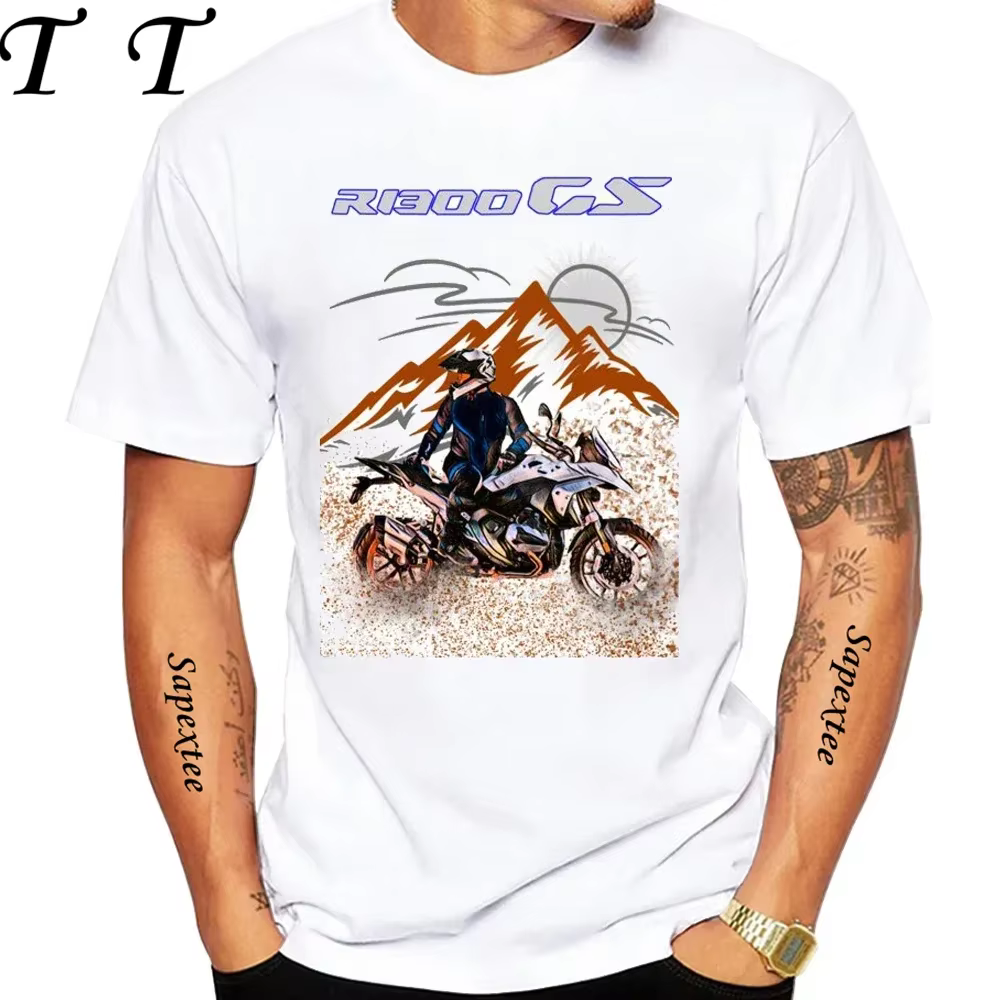 Big Trail R 1300 GS Adventure Style Sport équitation T-Shirt été hommes à manches courtes homme blanc décontracté hauts moto garçon t-shirts