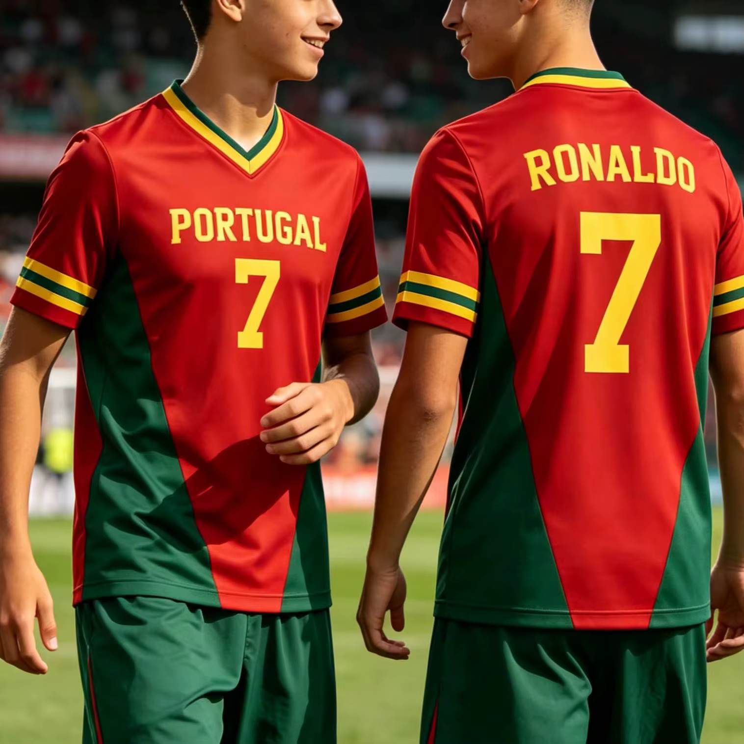 T-shirt de sport pour supporters de football du Portugal, pour hommes, femmes, garçons, enfants, parents, col en V, séchage rapide, manches courtes, t-shirt pour enfants