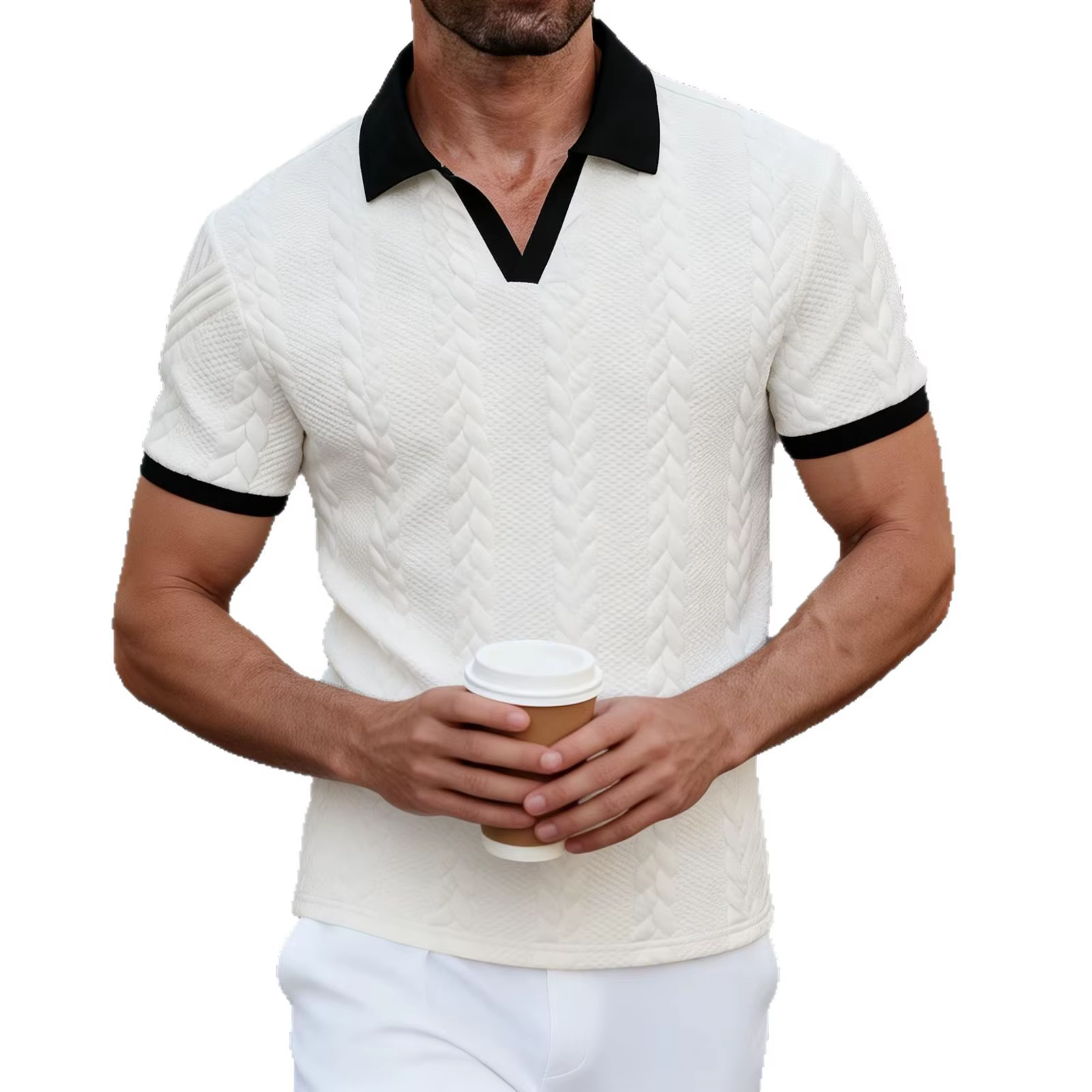 Polo en tricot décontracté pour homme